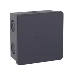 Коробка ответвит. с 6 кабельными вводами д.20мм, IP44, 80х80х40мм, черная