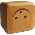 ЭТЮД Розетка наружная без заземления без шторок бук