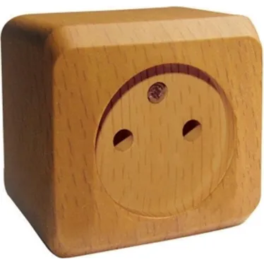 ЭТЮД Розетка наружная без заземления без шторок бук