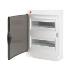 Щит распределительный навесной ЩРн-П-24 пластиковый с прозрачной дверью IP40 белый с клеммным блоком