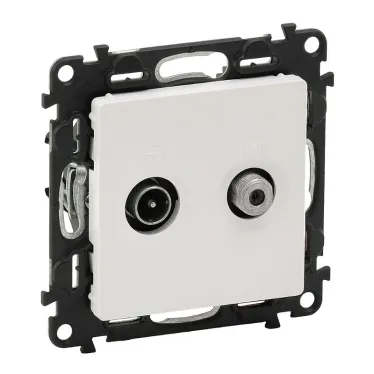 Valena LIFE Розетка TV-SAT двухкабельная С лицевой панелью Белая