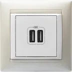 VALENA Рамка 1 пост белая/серебро