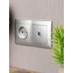 Валенсия Рамка 2-местная сталь