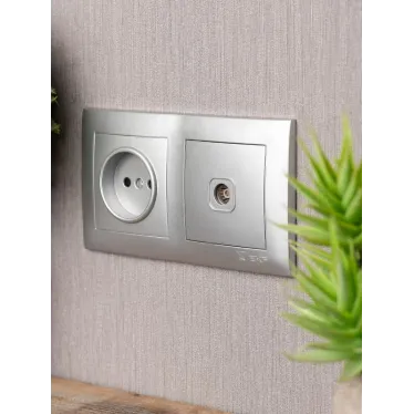 Валенсия Рамка 2-местная сталь