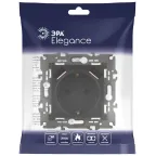 Розетка 2P+E 16A-250В, штор. с 2xUSB 5В-3А, Эра Elegance, антрацит 14-4109-05