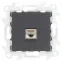 Розетка RJ45 кат 5e UTP, графит