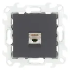 Розетка RJ45 кат 5e UTP, графит