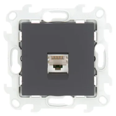 Розетка RJ45 кат 5e UTP, графит