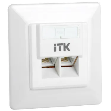 Розетка информационная внутренняя RJ45 кат. 5Е UTP 2 порта