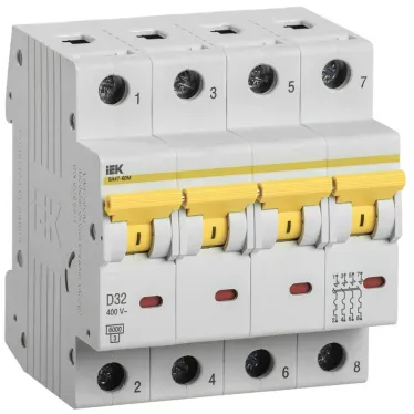 Выключатель автоматический ВА47-60M 4Р 32А 6кА D