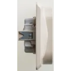 ЭТЮД Розетка двойная скрытая с заземлением со шторками бежевая