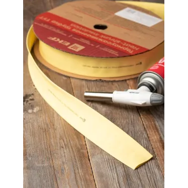 Термоусаживаемая трубка ТУТ нг 25/12,5 желтая рулон PROxima