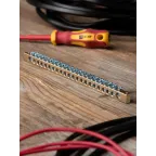 Шина PEN ноль-земля 6х9мм 22 отверстия латунь крепеж по краям PROxima