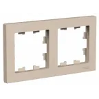 ATLASDESIGN рамка двухпостовая, универсальная, ПЕСОЧНЫЙ