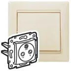 VALENA Розетка телевизионная TV-FM-SAT звезда в рамку слоновая кость