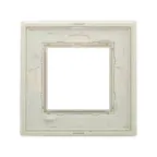 Рамка из натурального стекла, ''Avanti'', белая, 2 модуля