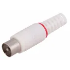 Разъем штекер TV без пайки белый PROCONNECT