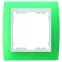 Рамка на 2 поста, S82, зеленый полупрозрачный - белый