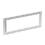 Рамка 6 модулей универсальная серый металлик