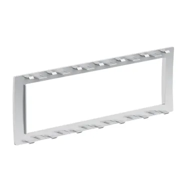 Рамка 6 модулей универсальная серый металлик