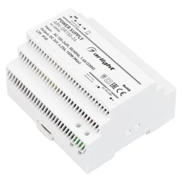 Блок питания ARV-DR150-24 (24V, 6.25A, 150W) (, IP20 DIN-рейка)