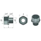 Муфта переходная Ex МПВЛ-М20-К1/2 Ех db e II Gb U ГОФРОМАТИК