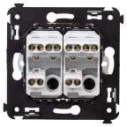 Avanti Переключатель двухклавишный в стену, ''Ванильная дымка''