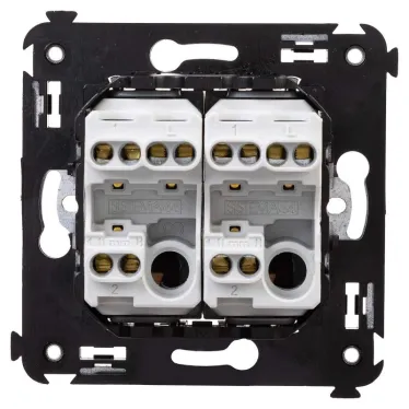 Avanti Переключатель двухклавишный в стену, ''Ванильная дымка''