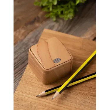 Выключатель 1-клавишный ОП Минск 10А с индикатором светлое дерево