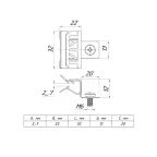 Зажим балочный 3-8мм с отгибом и винтом М6х9 PROxima