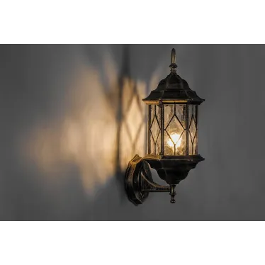 Светильник НБУ-60w вверх Е27 IP44 черный/золото