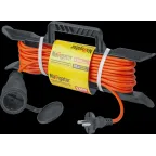 Удлинитель силовой NPE-F-30-X-2x0.75 на рамке б/з 30м ПВС 2х0,75 1300 Вт IP44