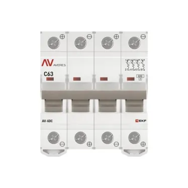 Выключатель автоматический AV-6 DC 4P 63A (C) 6kA AVERES