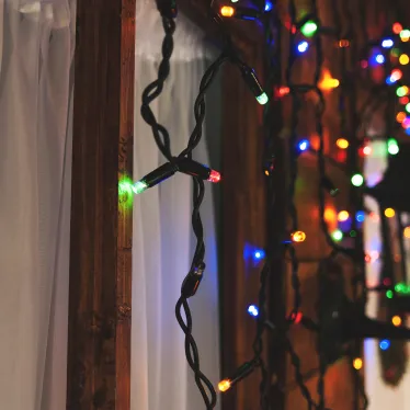 Бахрома с коннекторами светодиодная  с контроллером  ULD-B3010-200/TBK MULTI IP67  3 м. 200 диодов, шнур черный, соед | UL-00003933 | Uniel