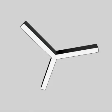 Светодиодный светильник X-line Y-образный 45 Вт 4000 К 790x912x100 мм черный муар и торцевыми крышками (4 шт.) | V1-R0-9Y823-02OP0-4004540 | VARTON