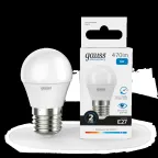 Лампа светодиодная LED 6 Вт 470 лм 6500К шар P45 холодный E27 AC 220В Elementary Gauss