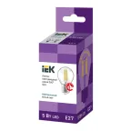 Лампа светодиодная G45 шар прозрачная 5Вт 230В 4000К E27 серия 360° IEK