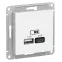 РОЗЕТКА USB ATLASDESIGN A+С, 5В/2,4 А, 2х5В/1,2 А, механизм, БЕЛЫЙ