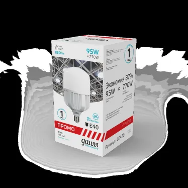 Лампа светодиодная LED 95 Вт 8800 лм 4100К цилиндр Т160 нейтральный E40 AC 220В PROMO Elementary Gauss