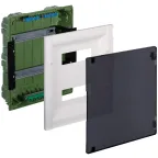 Щит распределительный встраиваемый ЩРв Practibox3 2х12м земля+нейтраль прозрачная дверь