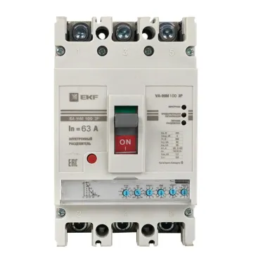 Выключатель автоматический ВА-99М 100/63А 3P 50кА с электронным расцепителем PROxima