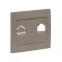 Валенсия лицевая панель розетки RJ-45 1-местная кашемир