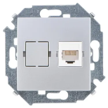 Розетка компьютерная RJ45 категория 5е алюминий