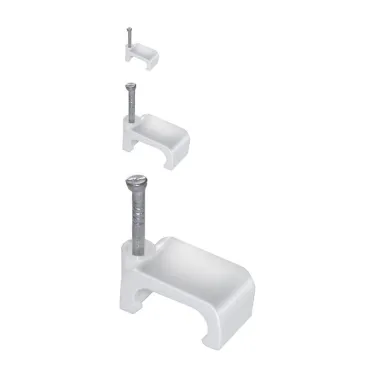 Скоба 10мм плоская пластиковая (20шт)