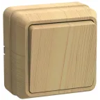 ОКТАВА Выключатель одноклавишный наружный сосна 10A