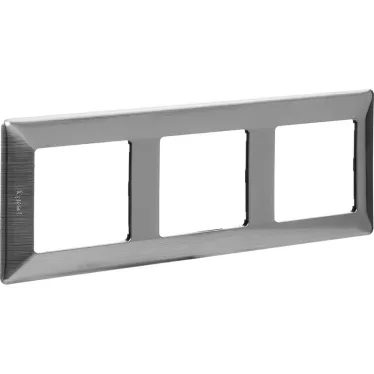 Valena LIFE Рамка 3 поста сталь универсальная