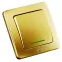 Выключатель одноклавишный скрытый с индикацией золото 16А