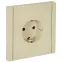 FORTE@PIANO Розетка 1-местная с заземлением без защитных шторок безвинтовое крепление 16А FP414 ваниль IEK