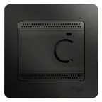 GLOSSA Термостат электронный теплого пола с датчиком 10A антрацит в сборе