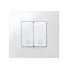 Кнопка клавишная свет узкая, 10А 250В, S27 белый